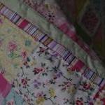 Modern Handmade Patchwork Quilt Baby Quilt Girls..