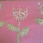 Baby Blanket Pink Girl Flowers Crib Playmat