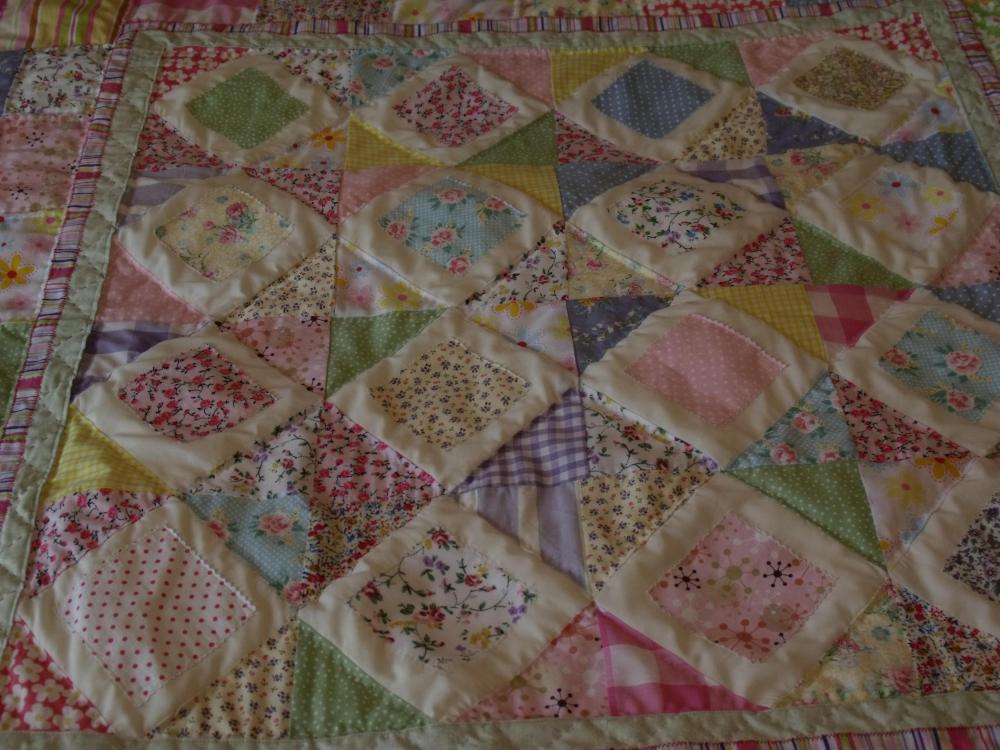 Modern Handmade Patchwork Quilt Baby Quilt Girls Patchwork Nursery