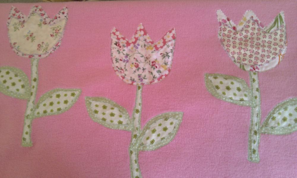 Baby Blanket Pink Girl Flowers Crib Playmat